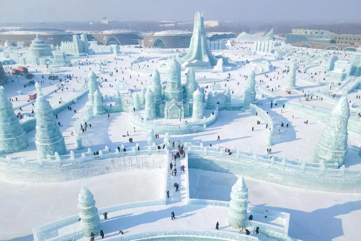 Harbin — The Ice City · Central Street and Ice World