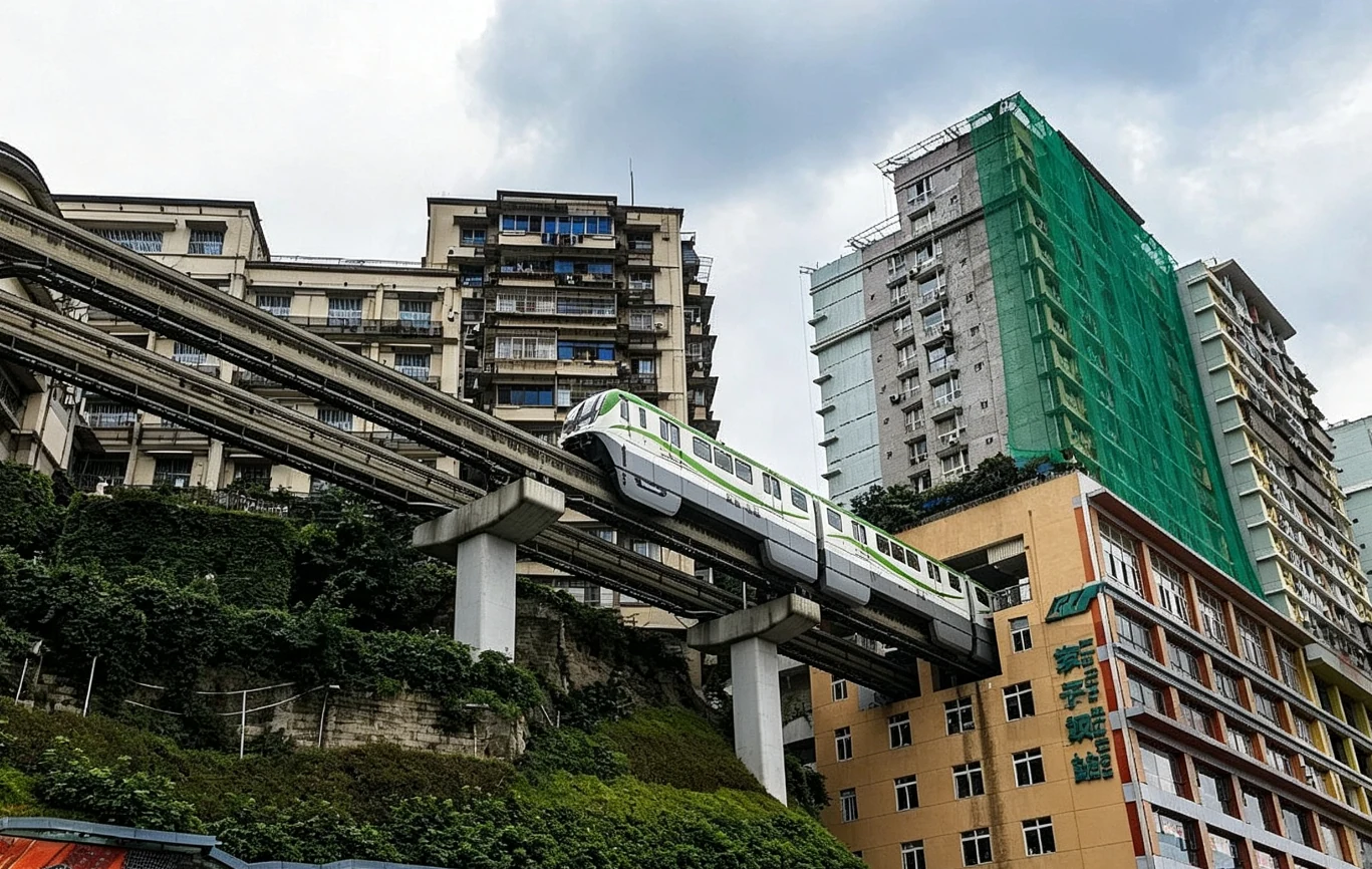 Liziba monorail · Chongqing's fantastical transport