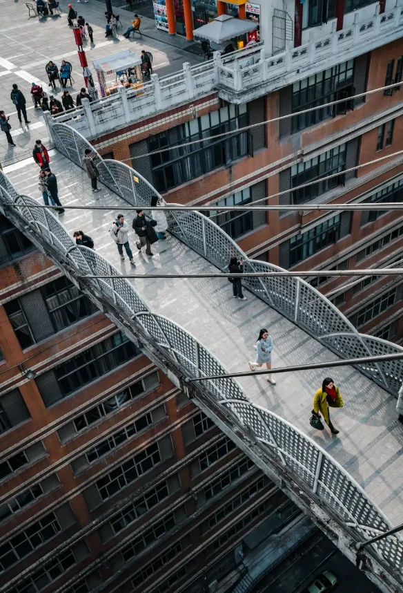 Ground floor a plaza, 22nd floor also a plaza — a textbook of Chongqing's fantastical topography