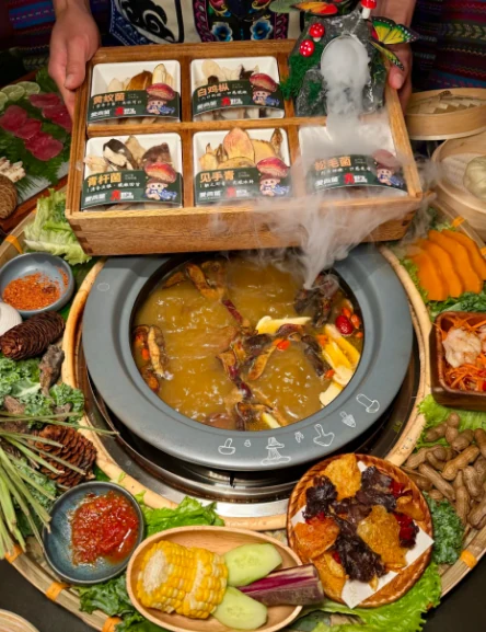 Taste Yunnan's wild mushroom hotpot