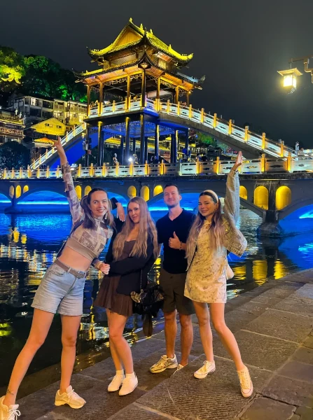 Fenghuang Ancient Town by night