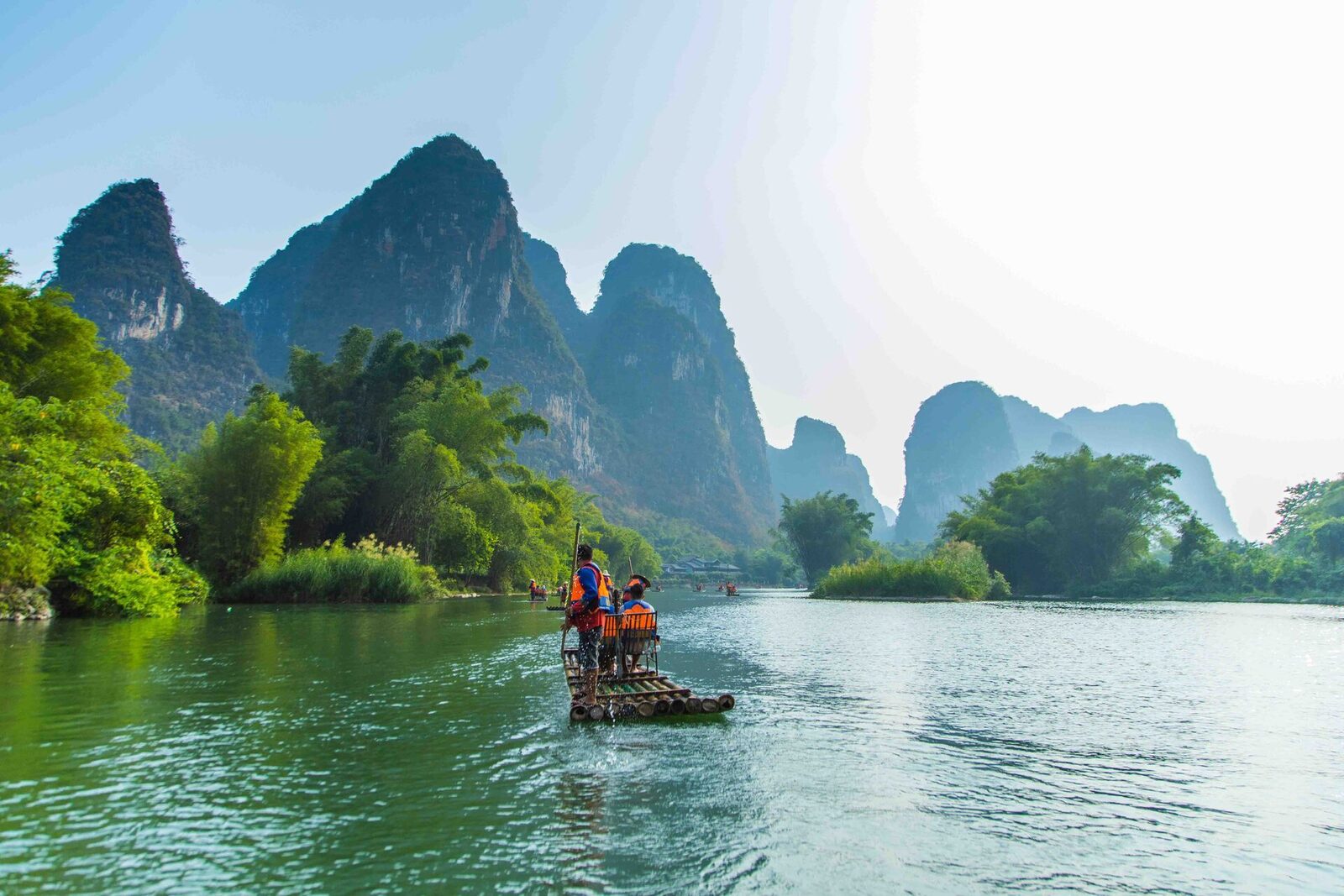 Karst peaks along the Li River near Guilin