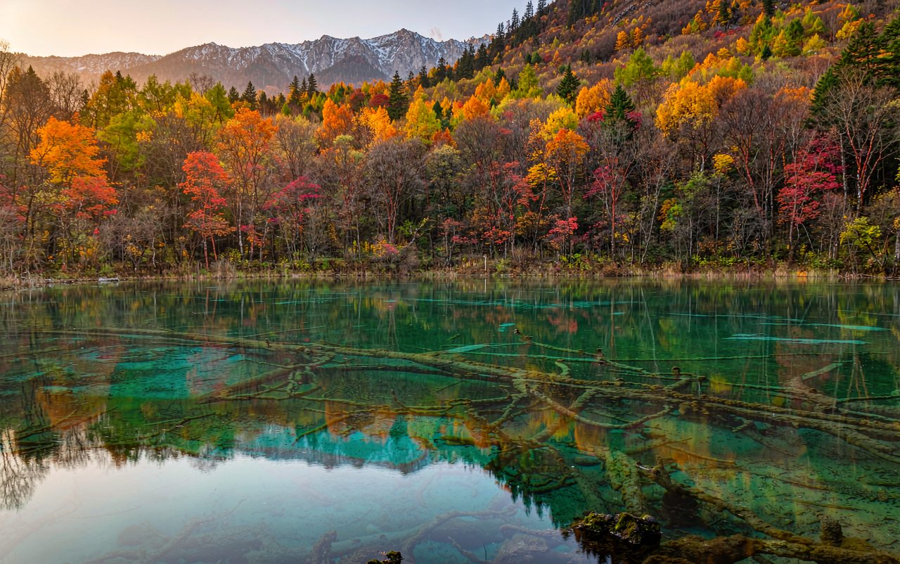 Jiuzhaigou Five Flower Lake in autumn